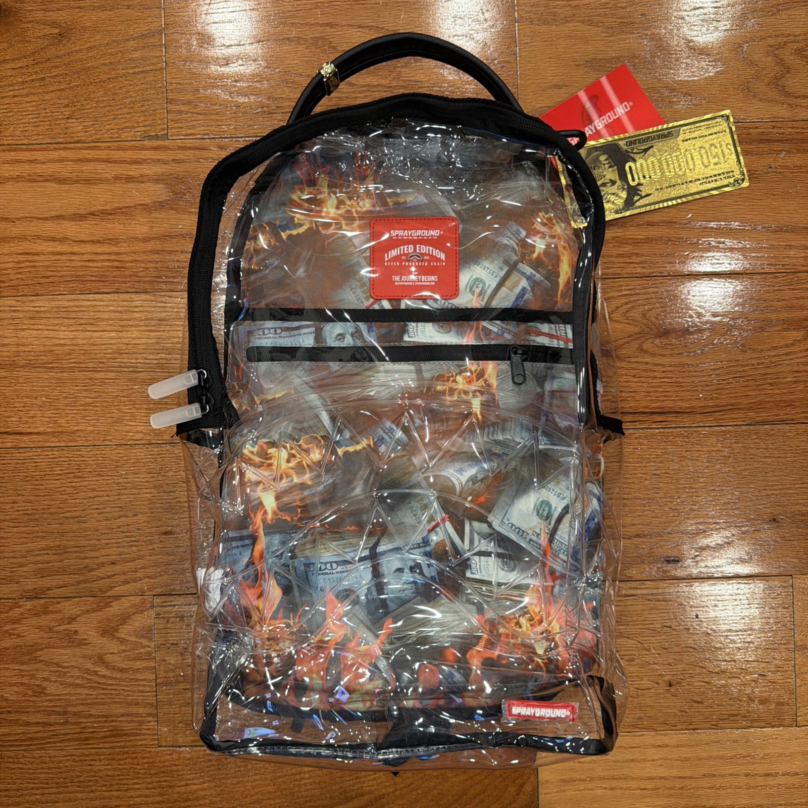 Sprayground Stay Up Clear Bookbag New Large Backpack