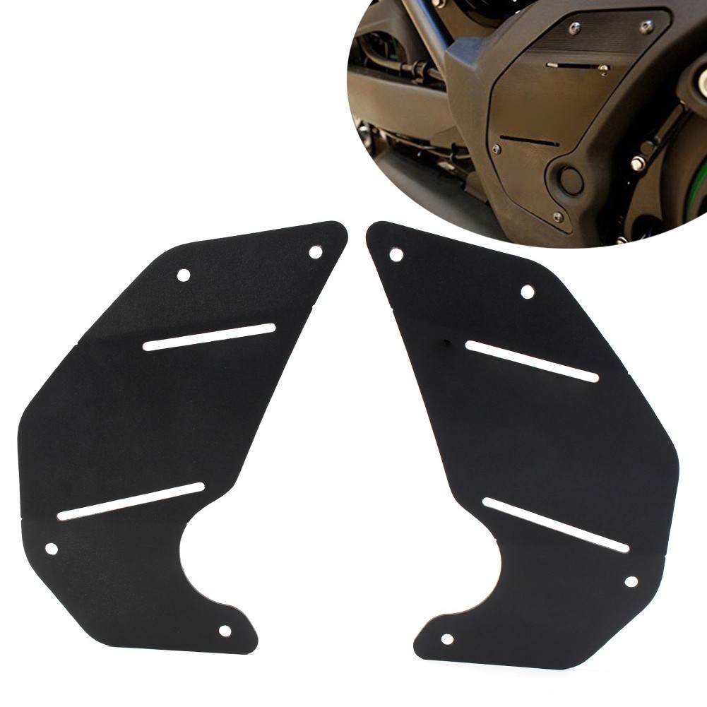 Engine Black Plate Side Panel for Kawasaki Vulcan S 650 EN650 VN 650 ABS Black