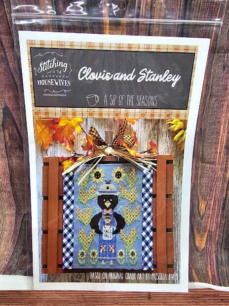 Cross Stitch Chart "Clovis and Stanley" Stitching With The Housewives Fall Crow