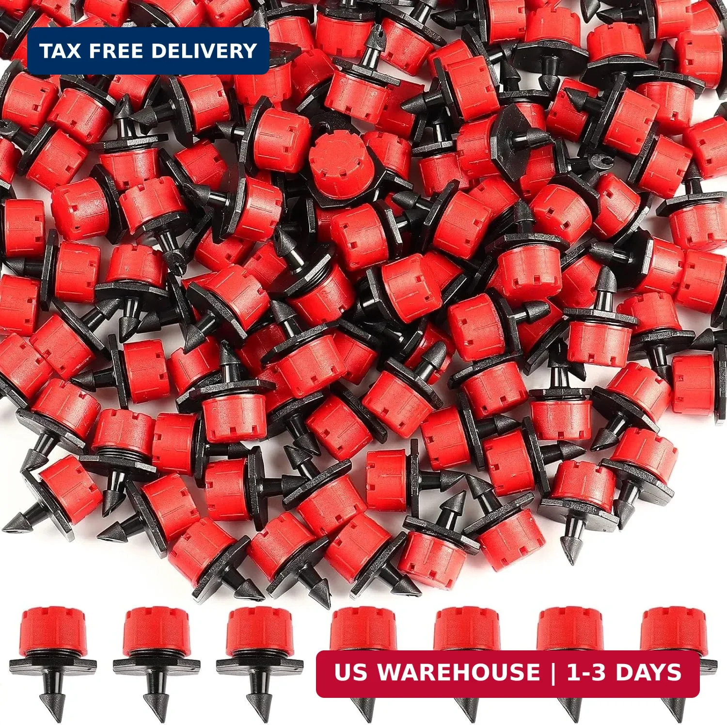120 PCS Irrigation Drippers Sprinklers,1/4 Inch Drip Emitters, 360 Degree Adjust