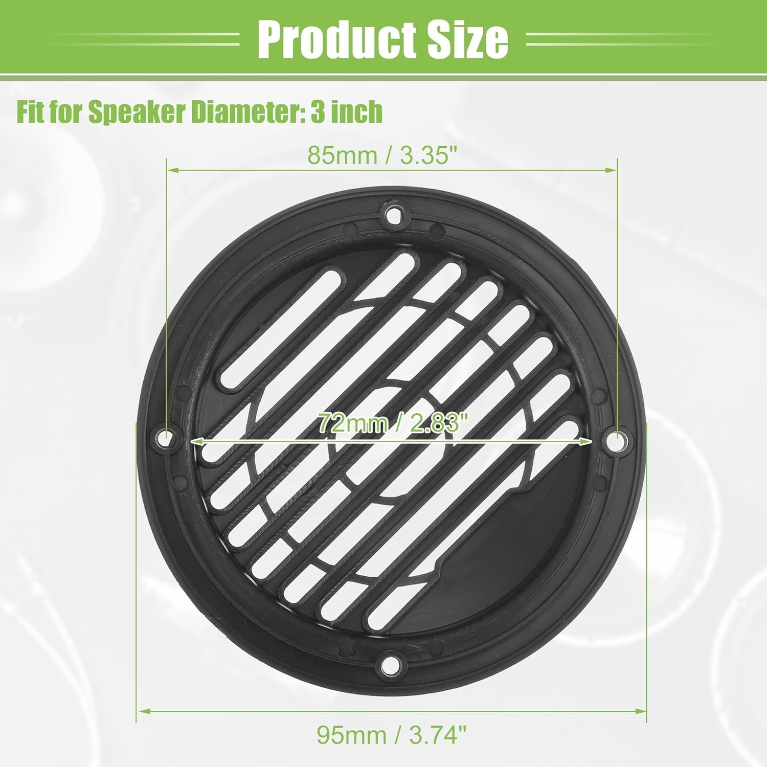 ACROPIX Universal 3" Car Speaker Grills Cover Round 3 Inch 3 inch, Black