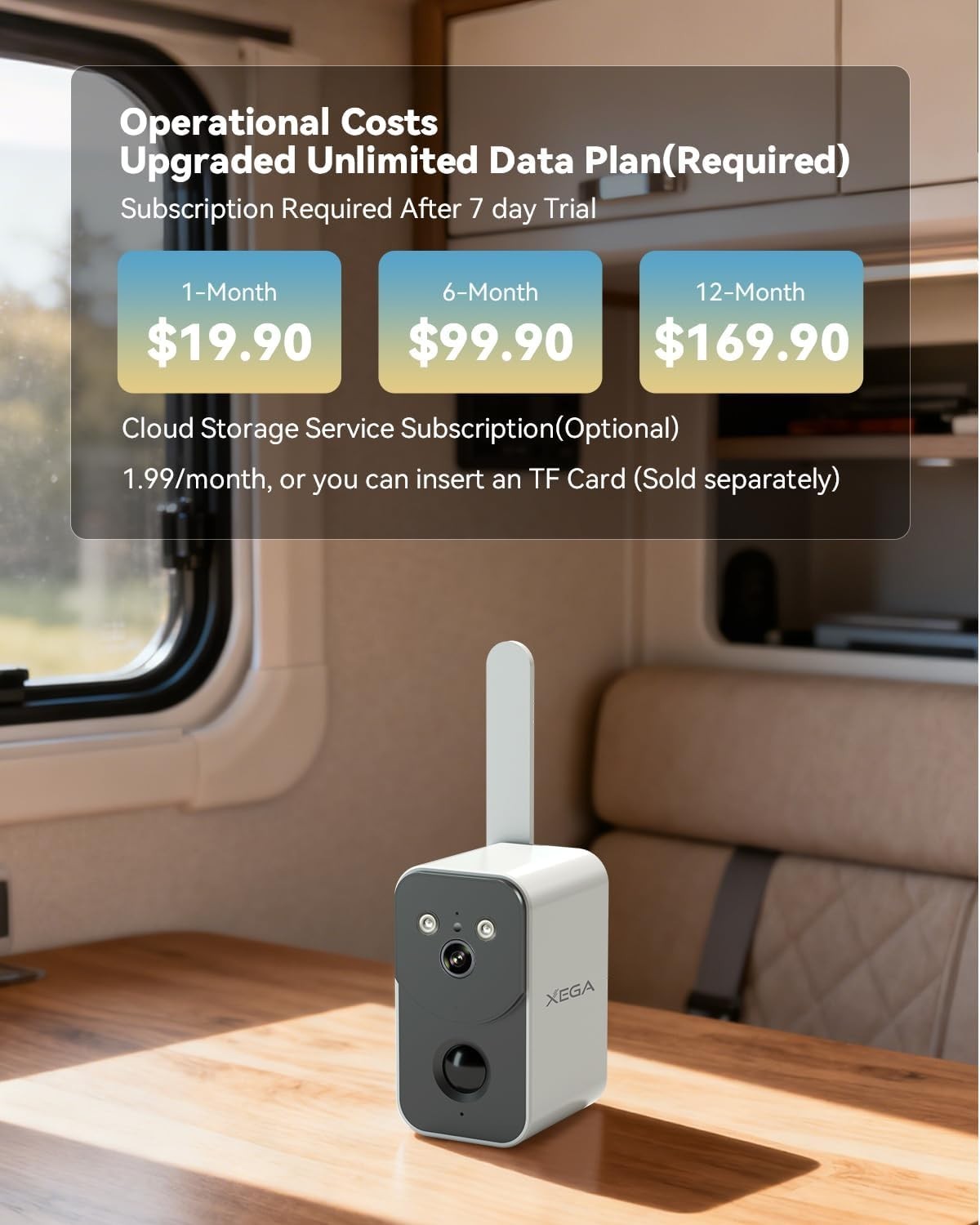 No WiFi Required 4G LTE Security Camera, Night Vision, Mobile App Control,
