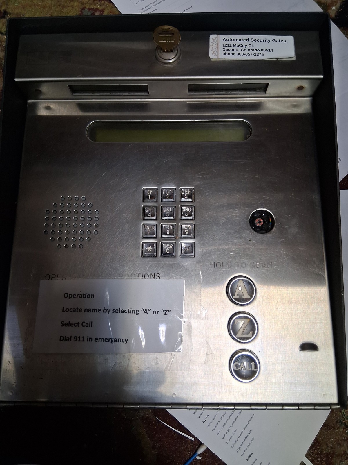 DoorKing - 1835-080 - DKS 1835-080 Telephone Entry System - Stainless