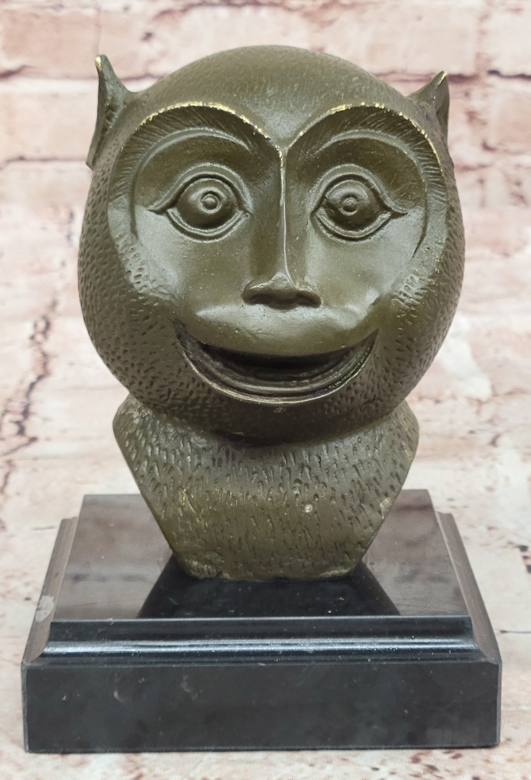 Bronze Sculpture Statue of Chinese Monkey Zodiac Sign Handmade Home Accent NR