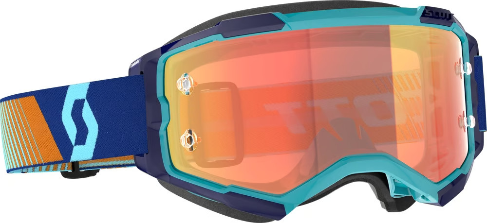 Scott USA Fury Goggles OSFM Royal Blue/Orange/Orange Chrome Works Lens 51-5526