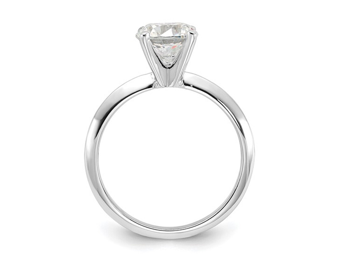 Sterling Silver Cubic Zirconia Round Solitaire Engagement Ring Ring