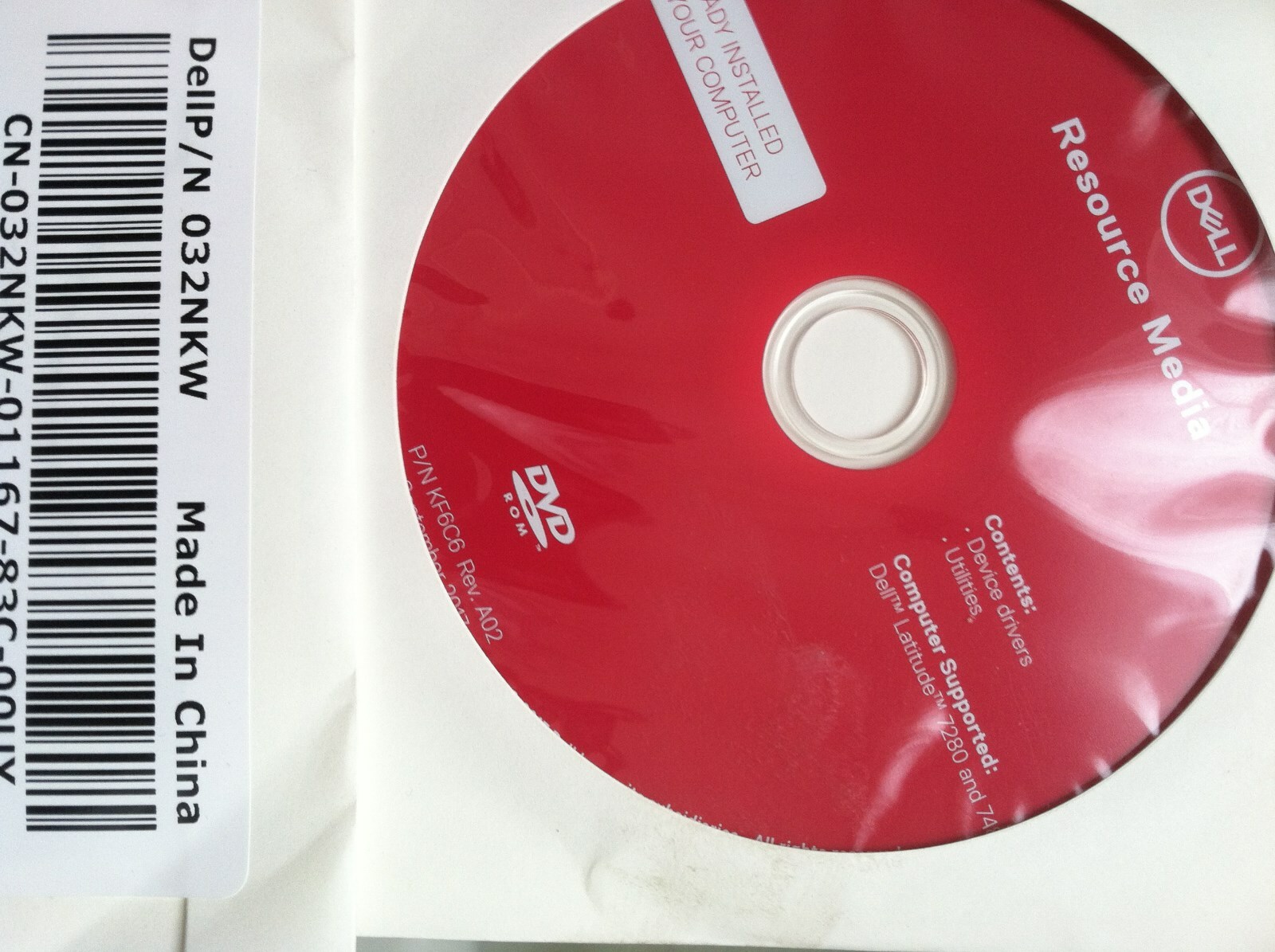 Dell Resource Media Latitude 7280 7480 Device DRIVERS UTILTIES *NEW SEALED *