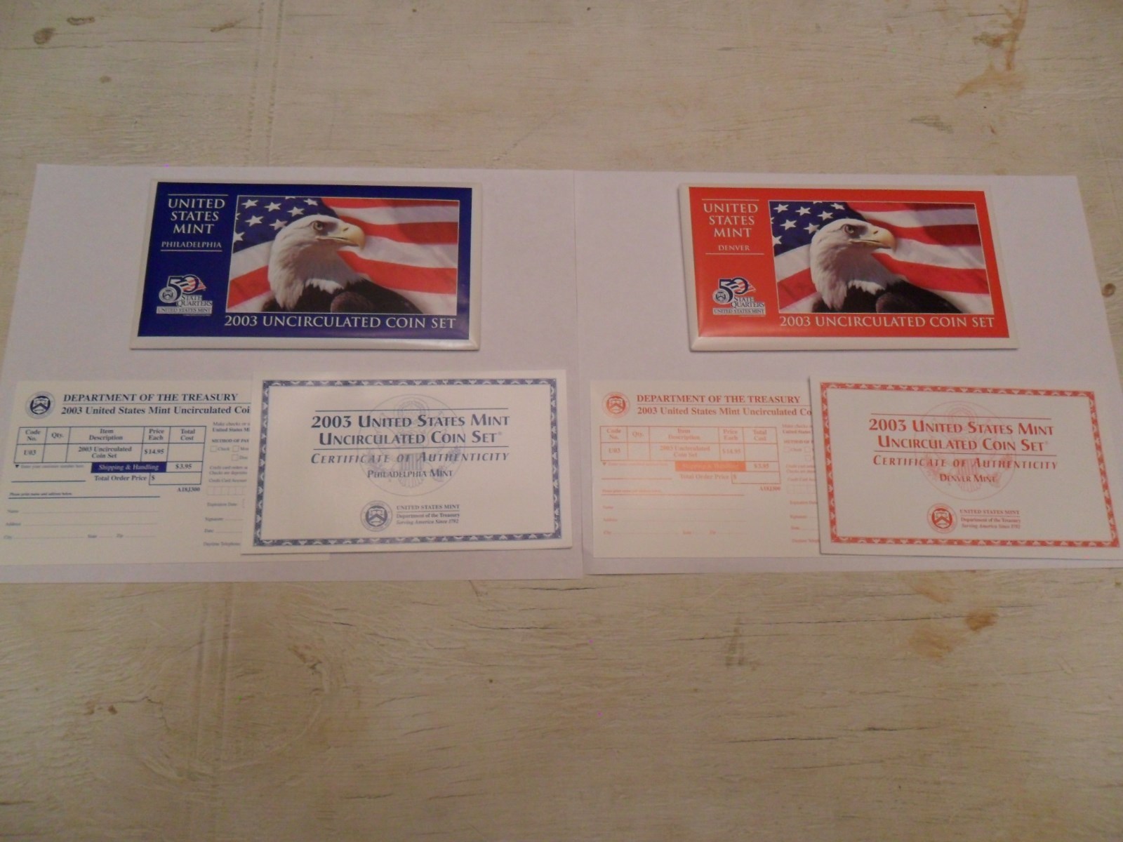 2003 P & D  Mint Set Envelope / Envelopes ONLY *NO COINS*  **FREE SHIPPING**