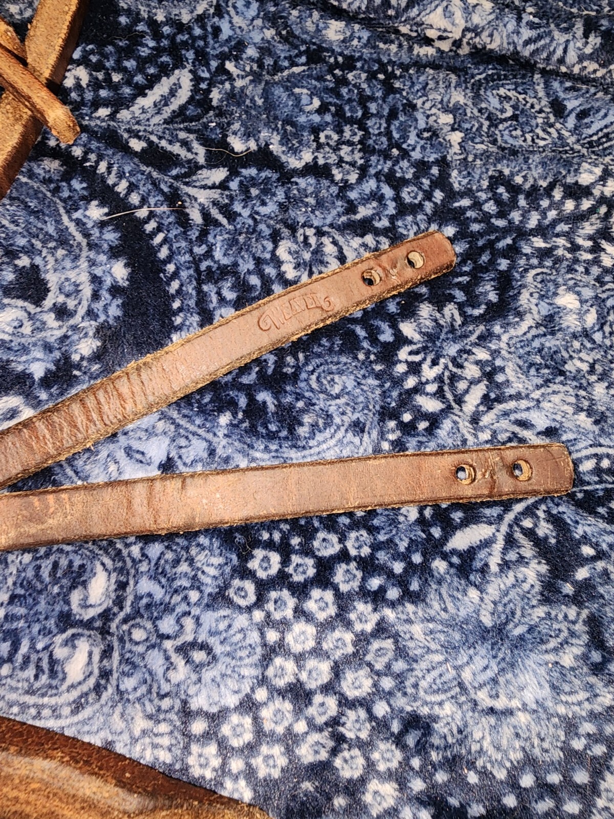 Weaver Working Cowboy Vintage Split Reins Weighted Ends 1/2" by 8 ft Oiled