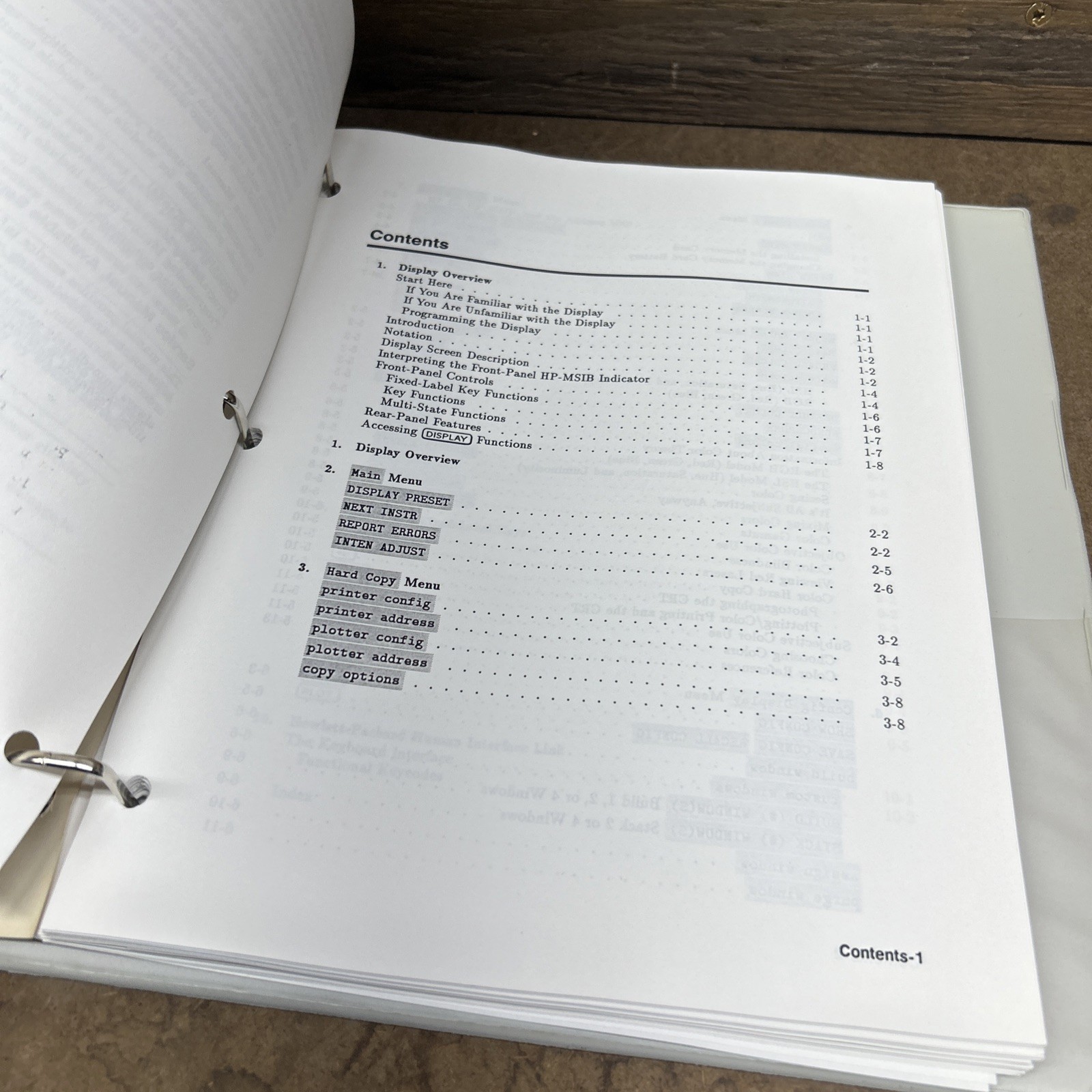 HP 70004A Display Operation Manual