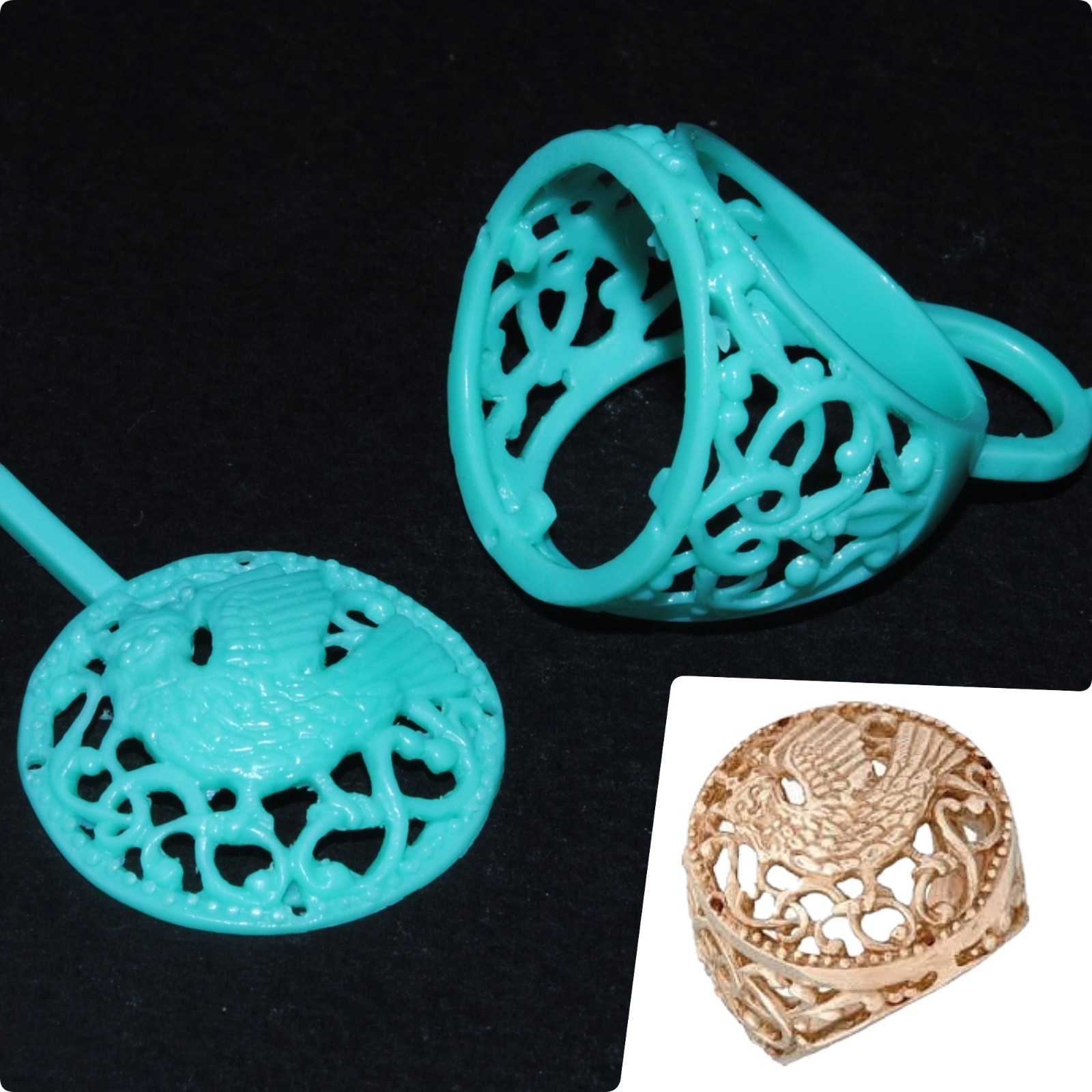 1 pc Ladie's ring Wax patterns for lost wax casting jewelry/wax model_k5990