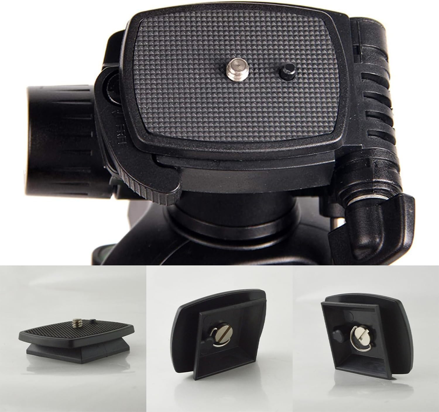 2-Pack Universal 43X43Mm Quick Release Plate Set for Velbon Tripods, Compatible