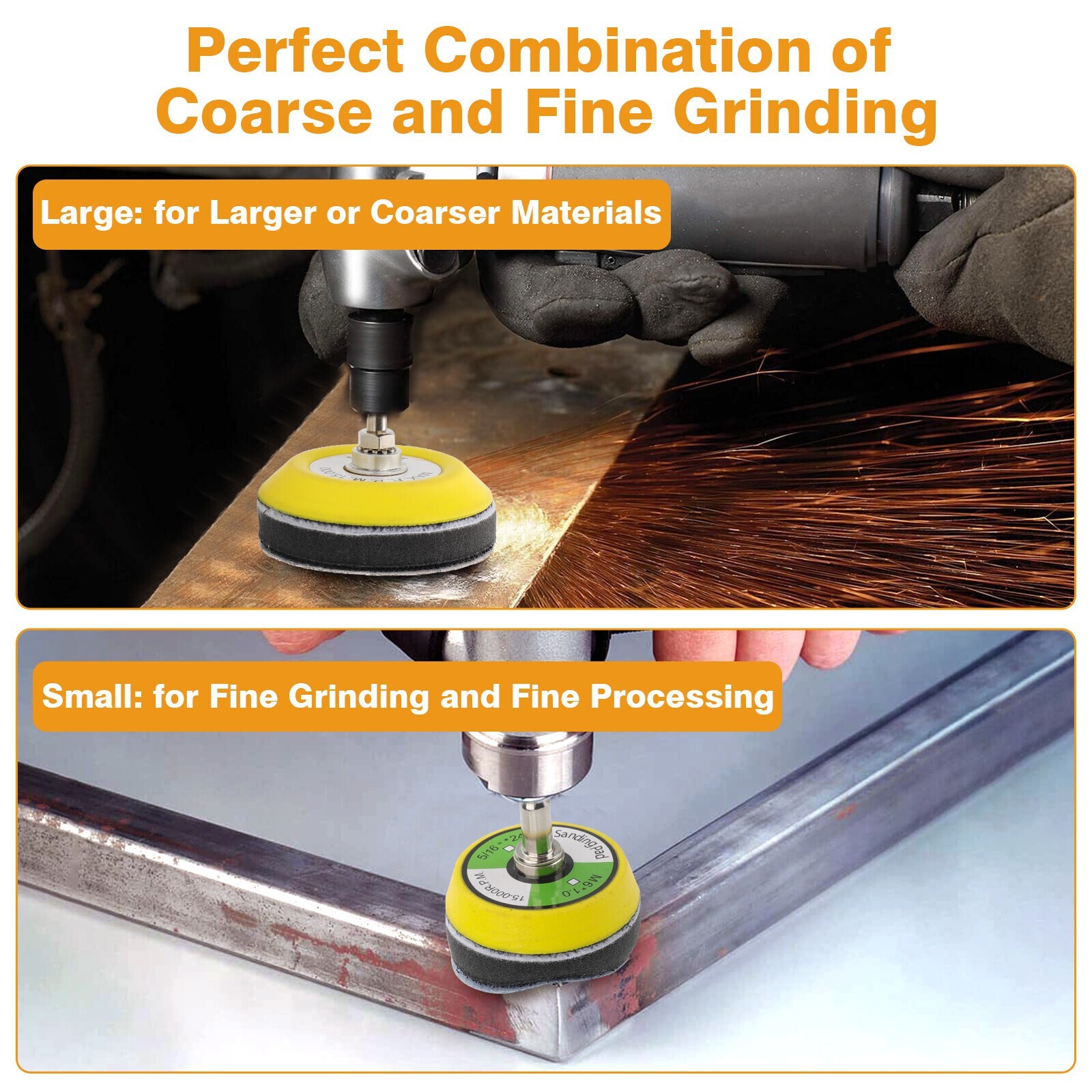 160pcs 2 & 3" Sanding Discs Kit 80-3000 Grit Sandpaper Pads Hook Loop for Drill