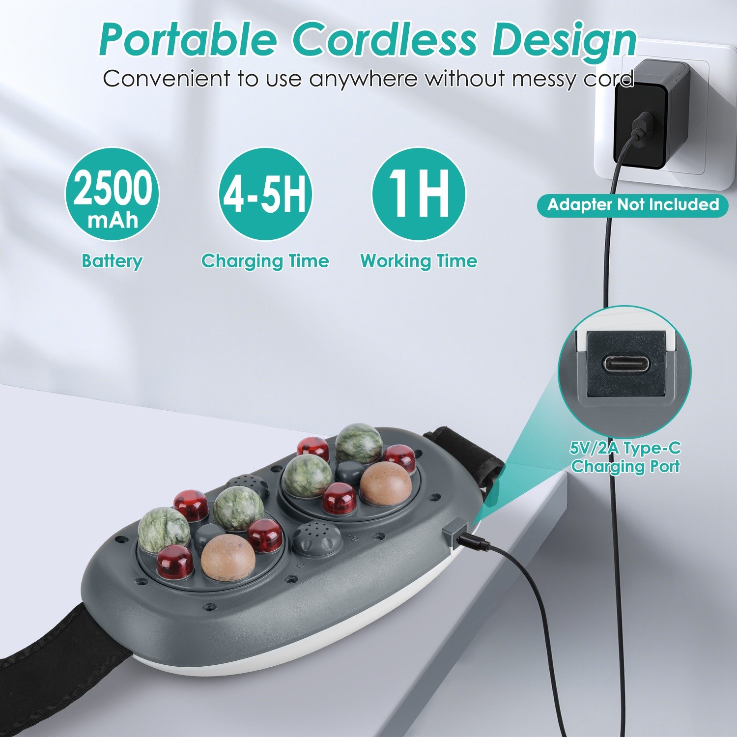 Professional Electric Tummy Massager Adjustable Abdominal Massager with 5 Modes