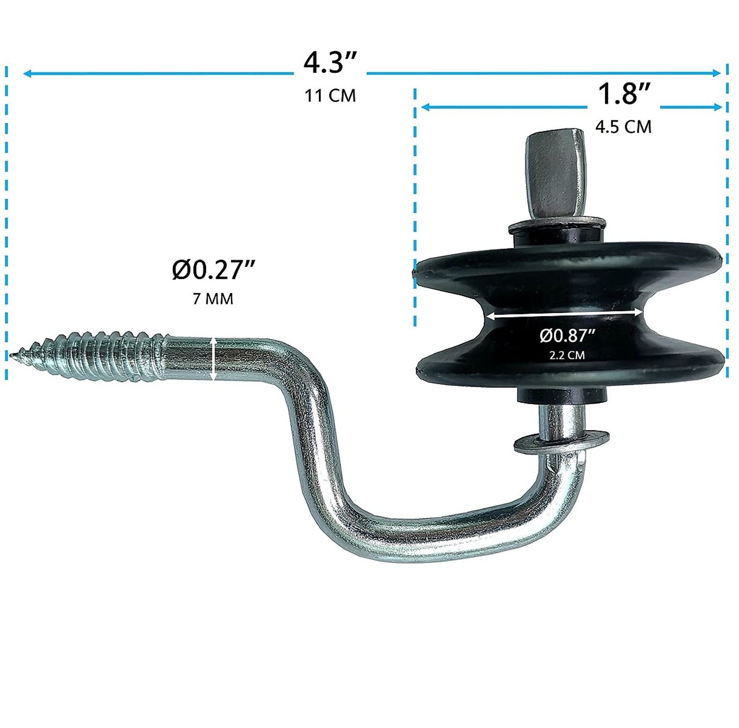 QMARK 10 Pack Electric Fence Wood Post Anchors, Wood Post Screw-in Insulators...