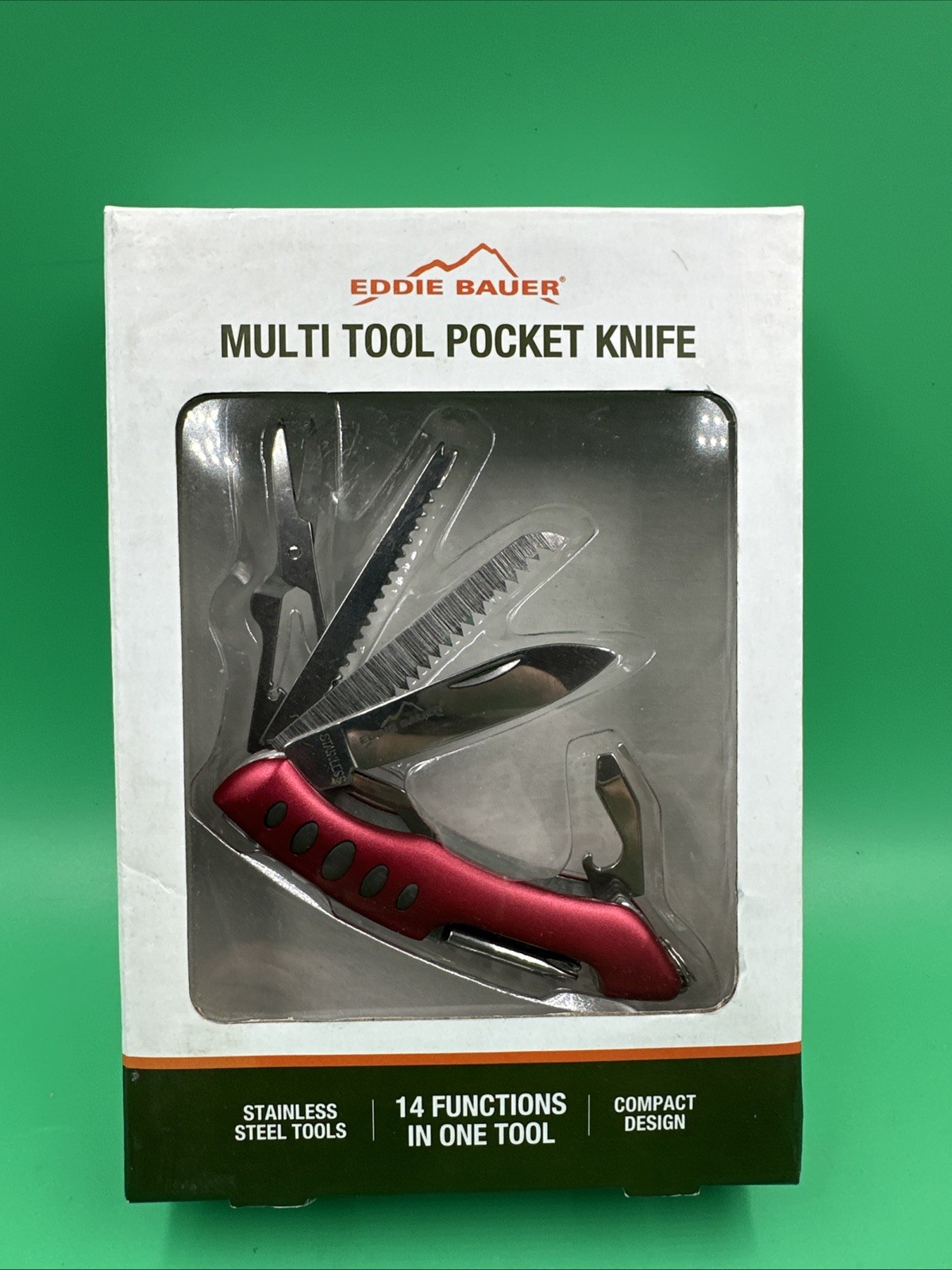 Brand New EDDIE BAUER Multi Tool Pocket Knife Stainless Steel 14 Functions