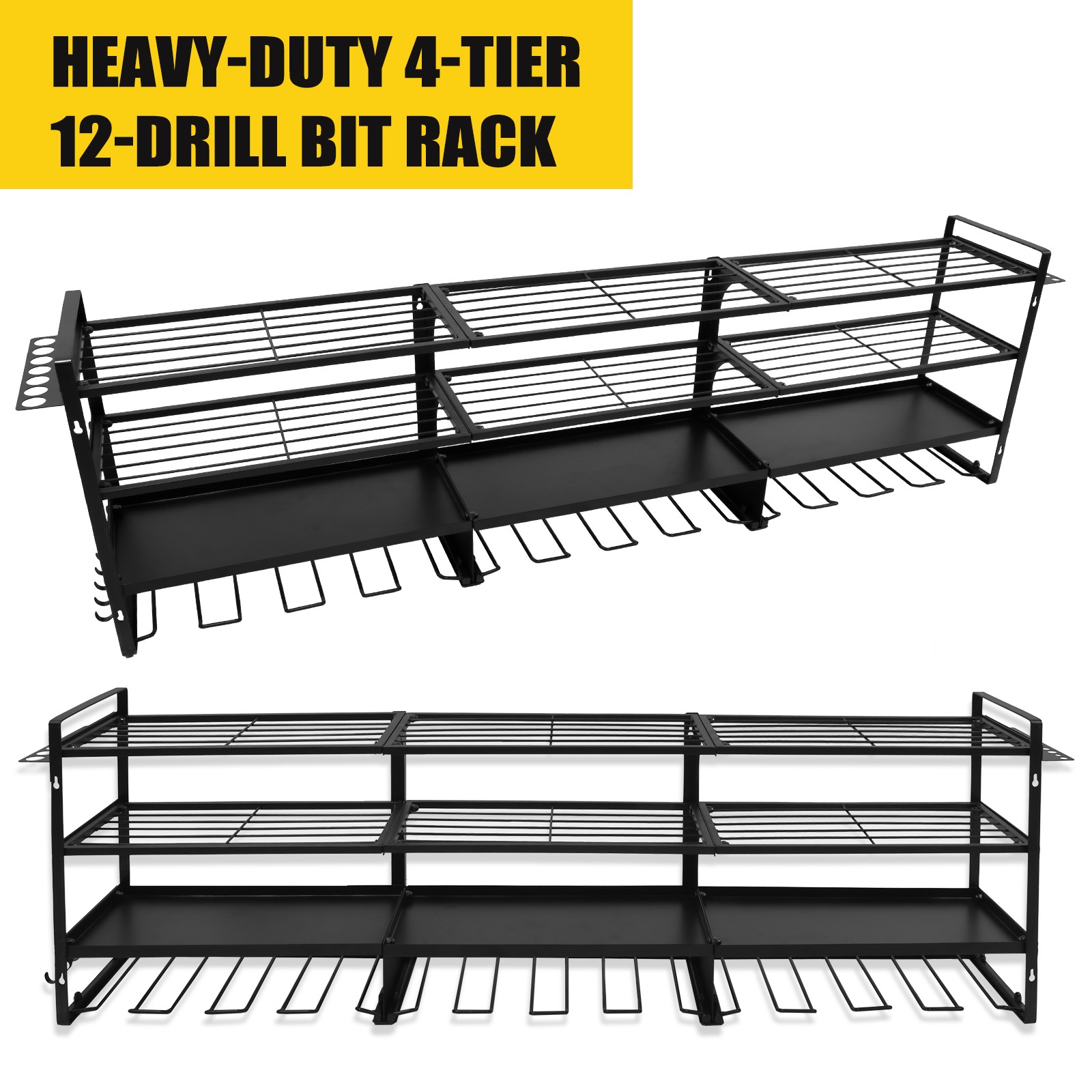 Power Tool Organizer Wall Mounted Power Tool Rack for Cordless Drill Storage