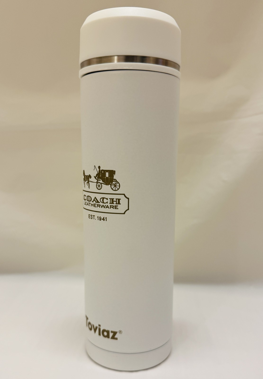 Toviaz Promo Insulated Stainless Steel Bottle 300ml White w/ Box