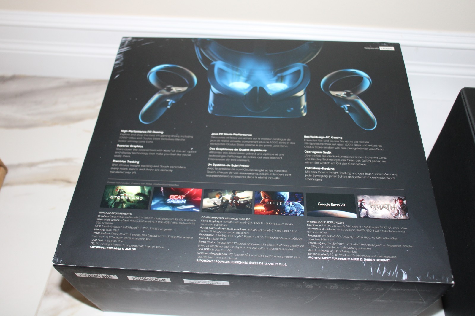 Oculus Rift S PC-Powered VR Gaming Headset Black FULL SET IN BOX "NEW"