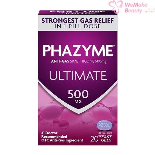 Phazyme Ultimate Strength Anti-Gas Simethicone 500mg 20 Fast Gels New In Box