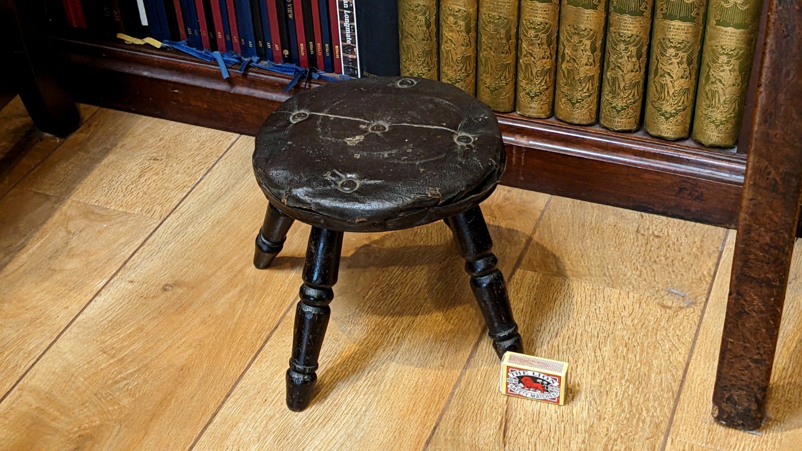 Victorian Country Four Leg Milking Stool or lace maker’s stool. Circa 1870.