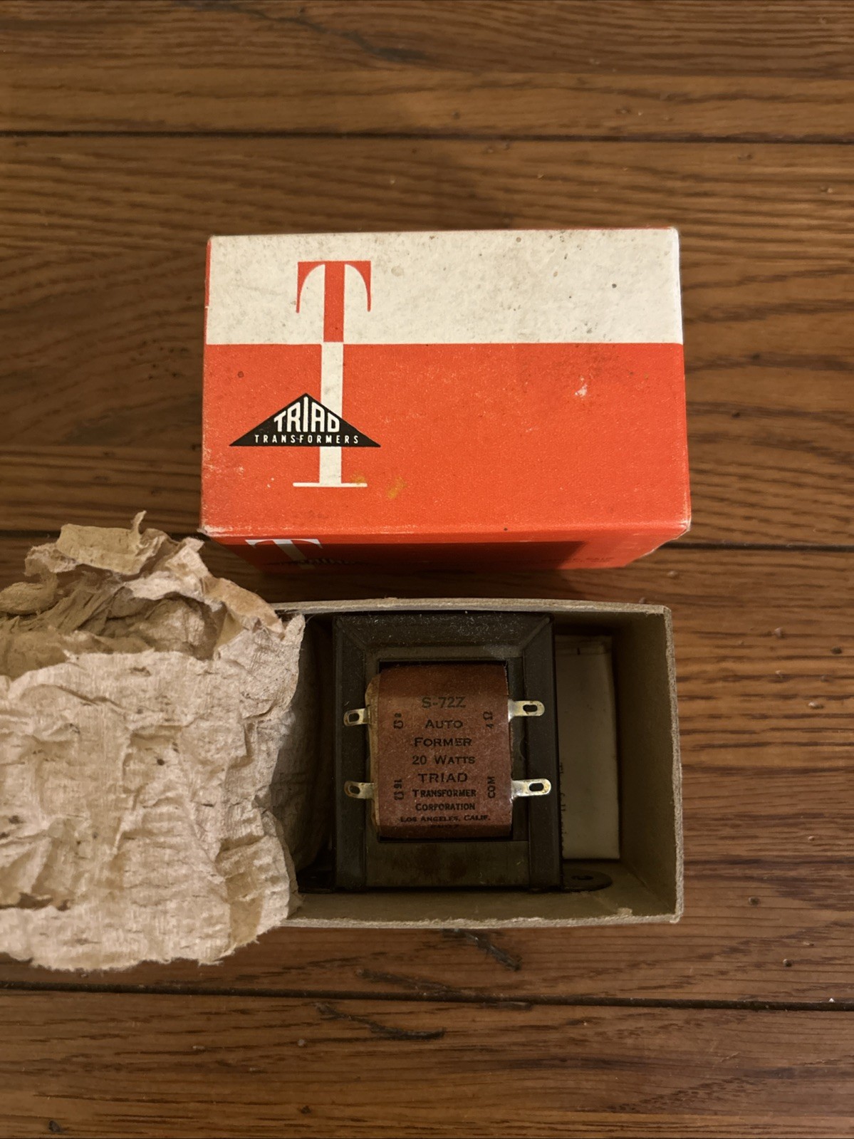 Vintage Triad Transformer Model S-72Z Auto Former 20 Watts Open Box Made In USA
