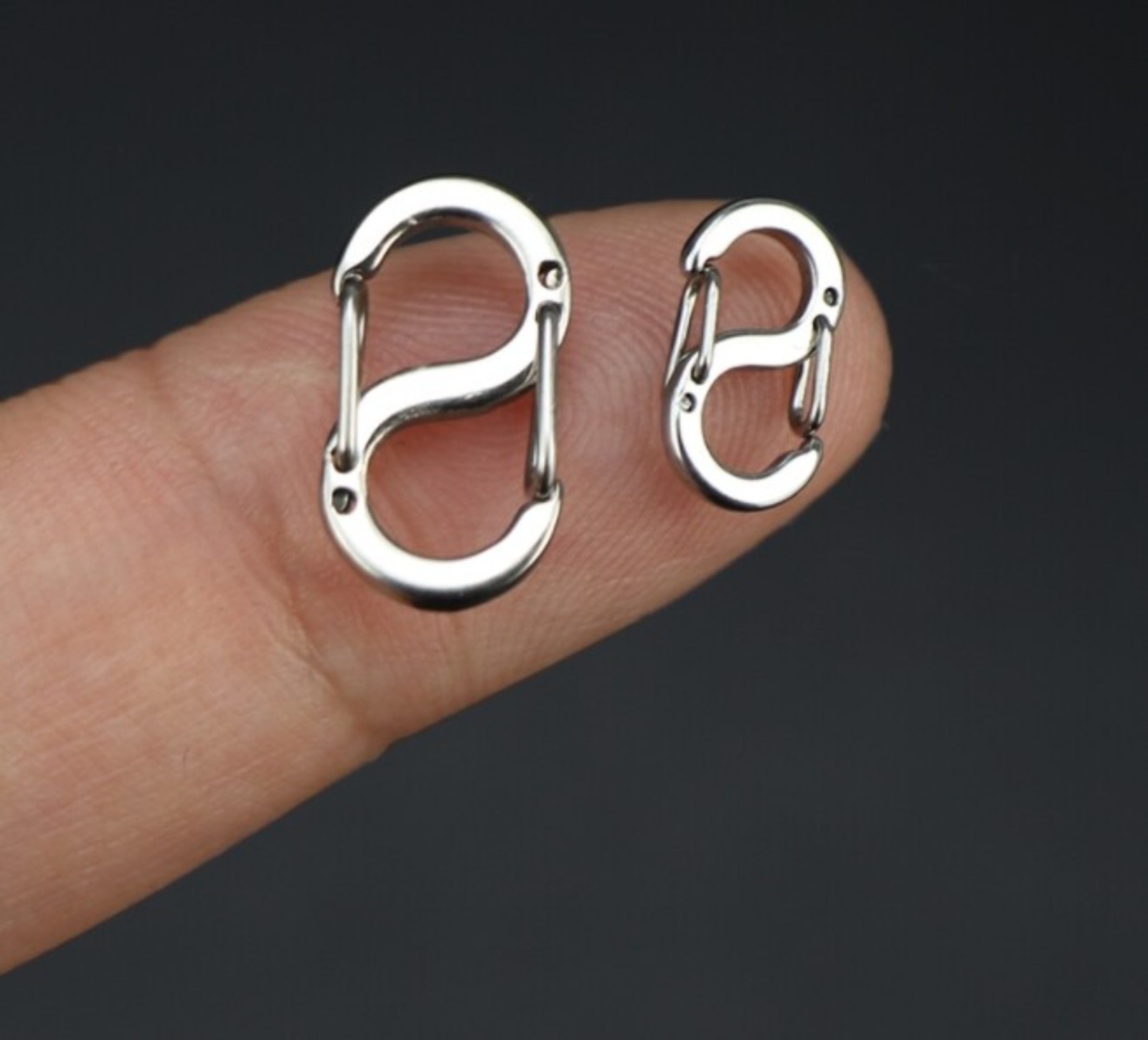Titanium Alloy Hanging Buckle EDC 8-shape S-shape Hook Clasp For Keychain Ring