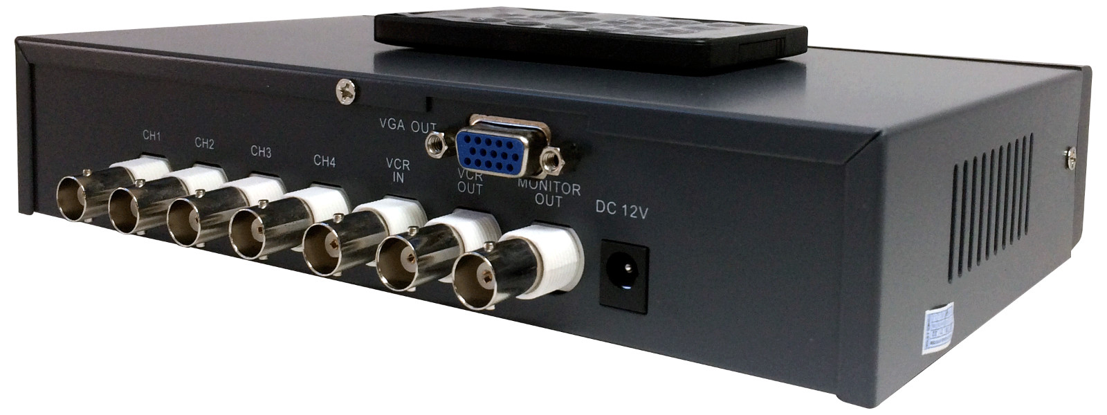 4-Channel BNC Multi-View Split-Screen Video Multiplexer │BNC Out + VGA Out