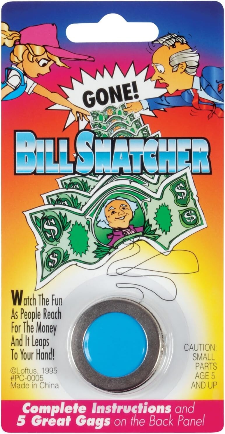 Metal Dollar Bill Snatcher Magic Trick - Prank Joke Gag Fun Times