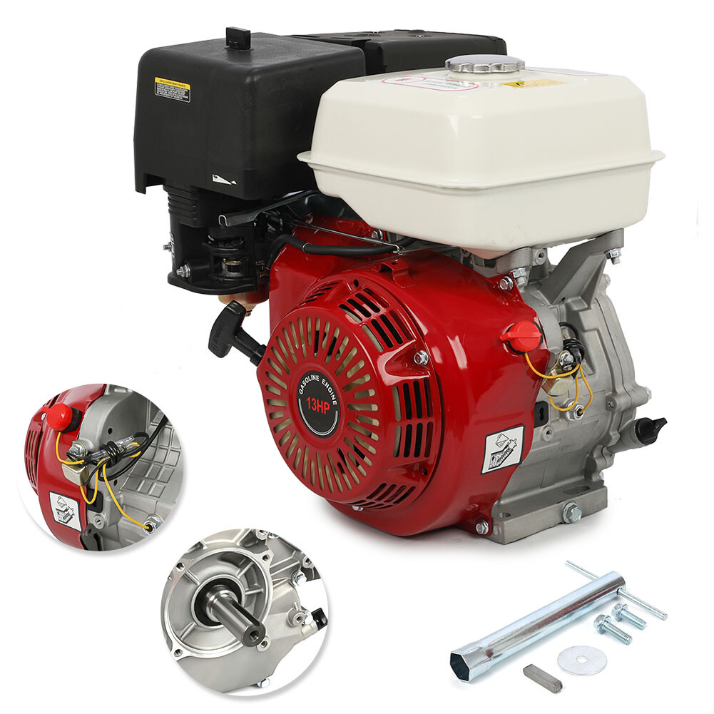 13HP GX390 Engine Recoil Start Horizontal Shaft Low Oil Shutdown OHV Engine New