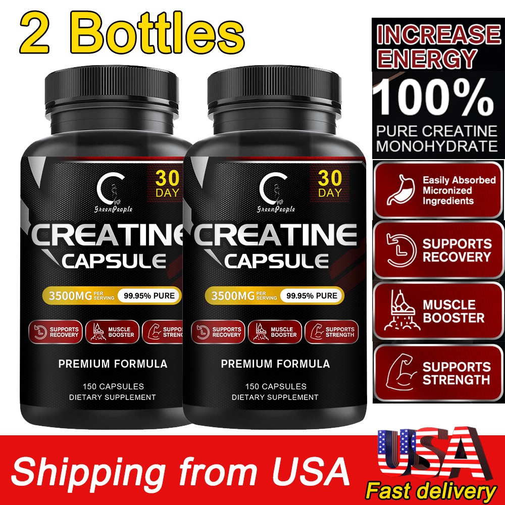 GPGP Creatine Monohydrate 180ct – Pure Muscle Growth & Workout Support Capaules