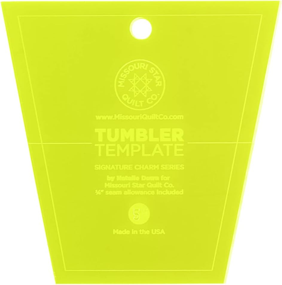 Acrylic Quilting Template, Tumbler - 5” Quilt Ruler for Charm Packs and Precut F