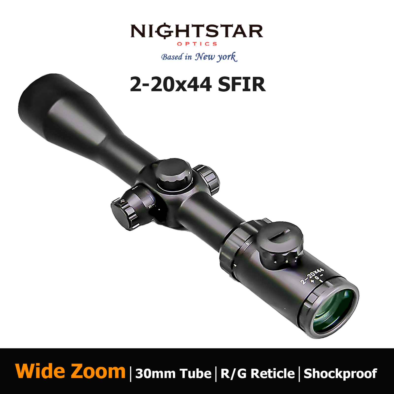 NIGHTSTAR 2-20x44SFIR side focus glass etched illuminated reticle FMC lens Scope