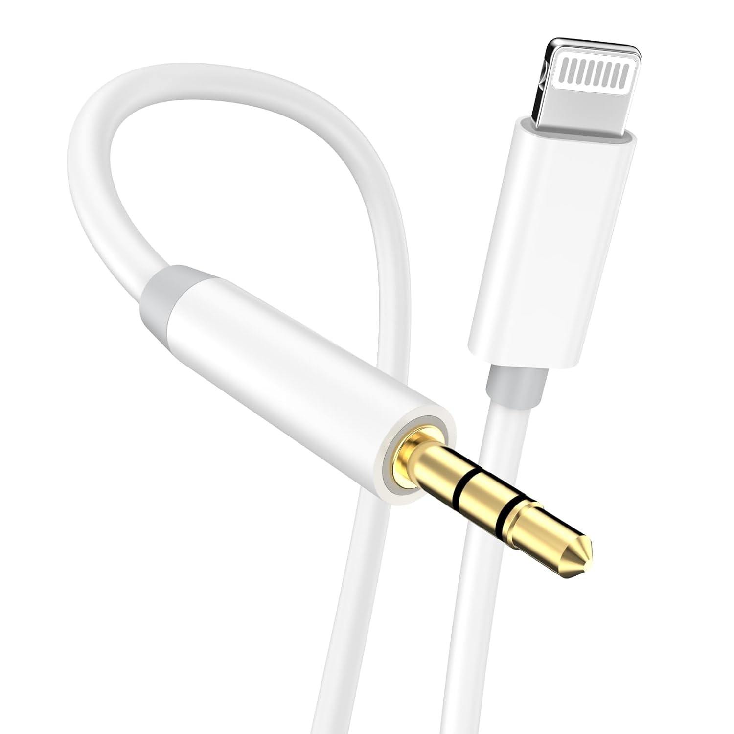 Apple MFi Certified iPhone Aux Cord, Lightning to 3.5 mm Headphone Jack Adapter