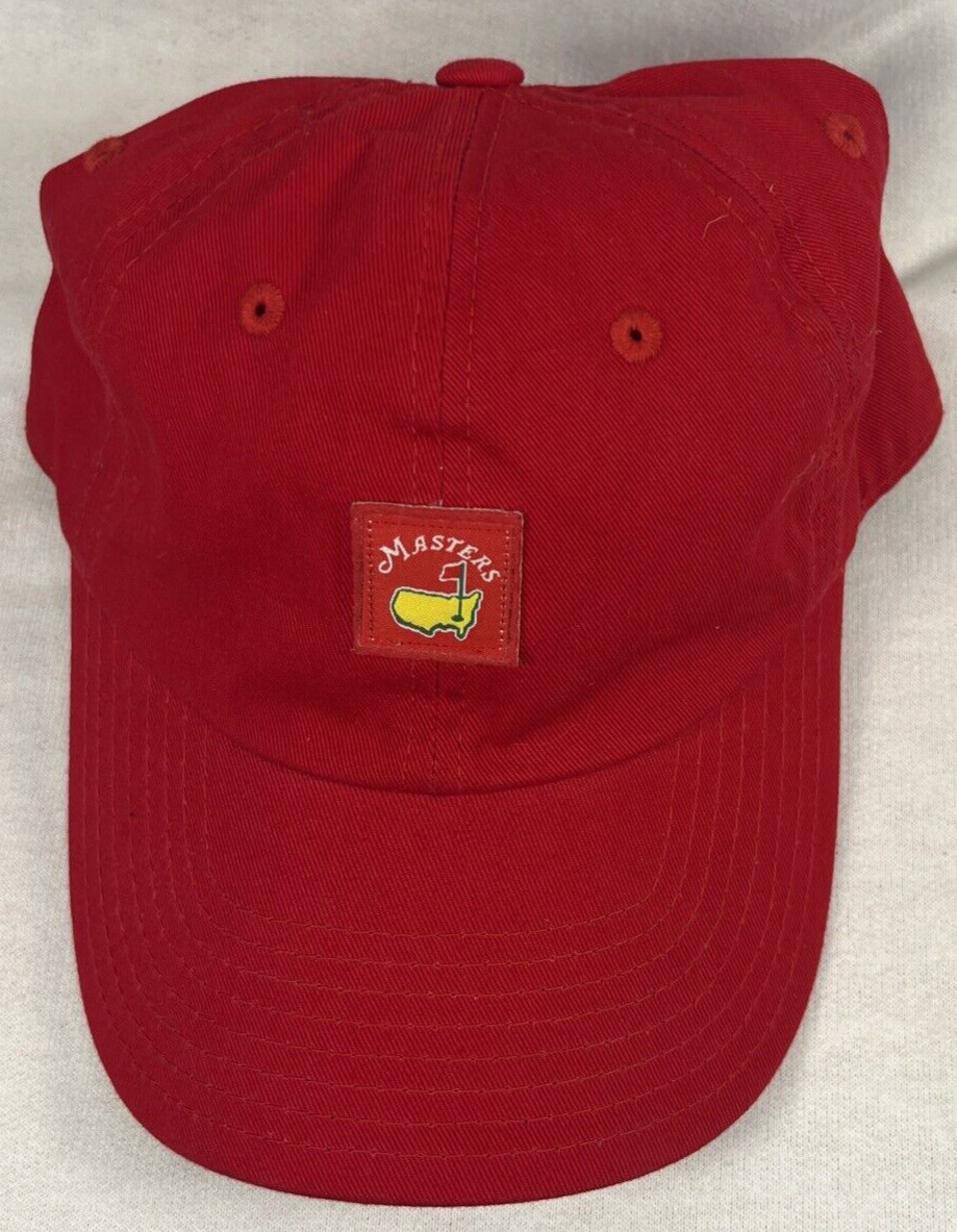 Masters Golf Hat Vintage Magnolia Lane Strapback RED