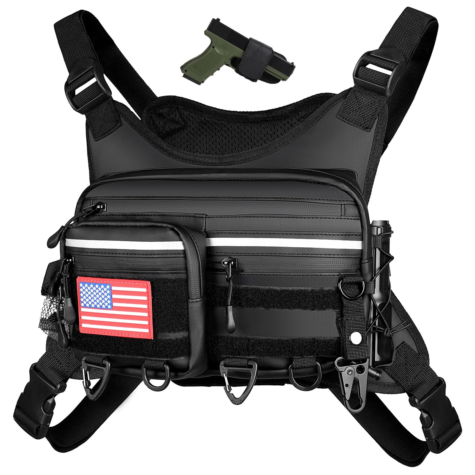 Chest Bag For Men and Women, Chest Rig Tactical Vest for Sport, Running Holde...