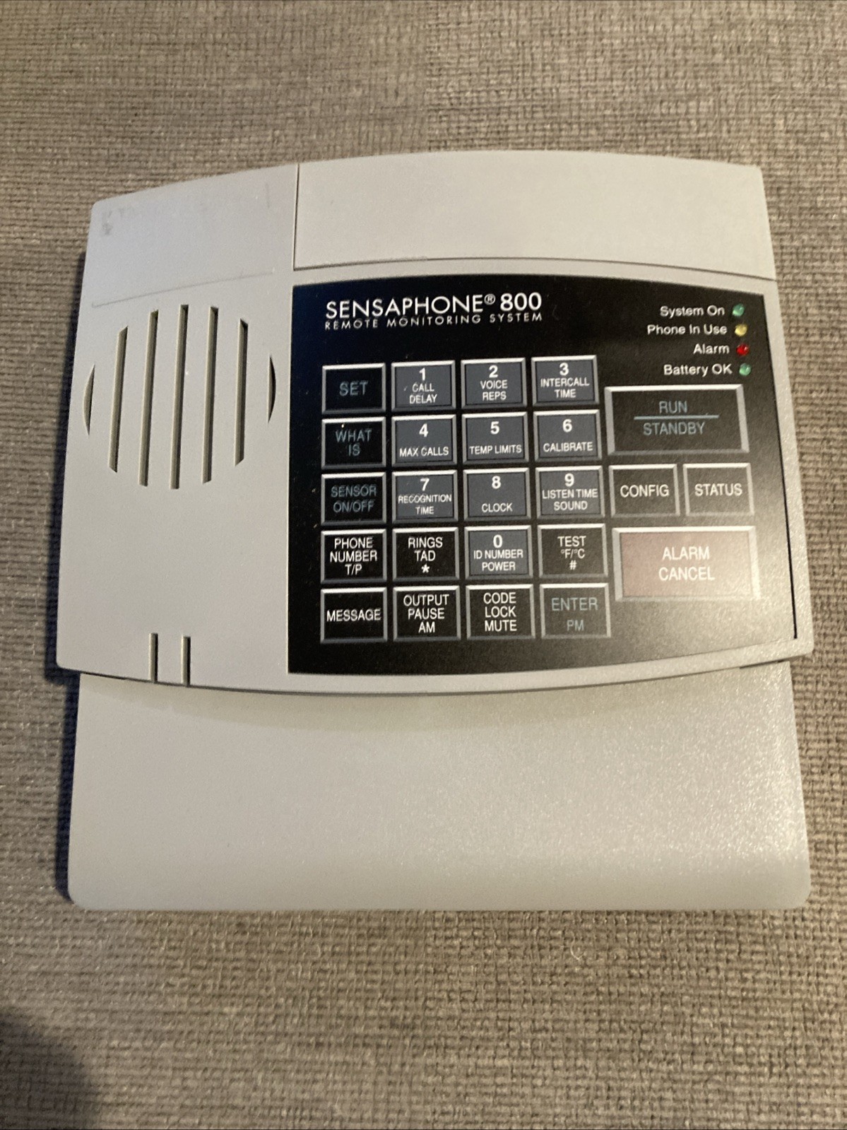 Sensaphone Model 800 Monitoring System Monitor 8 Different Zones