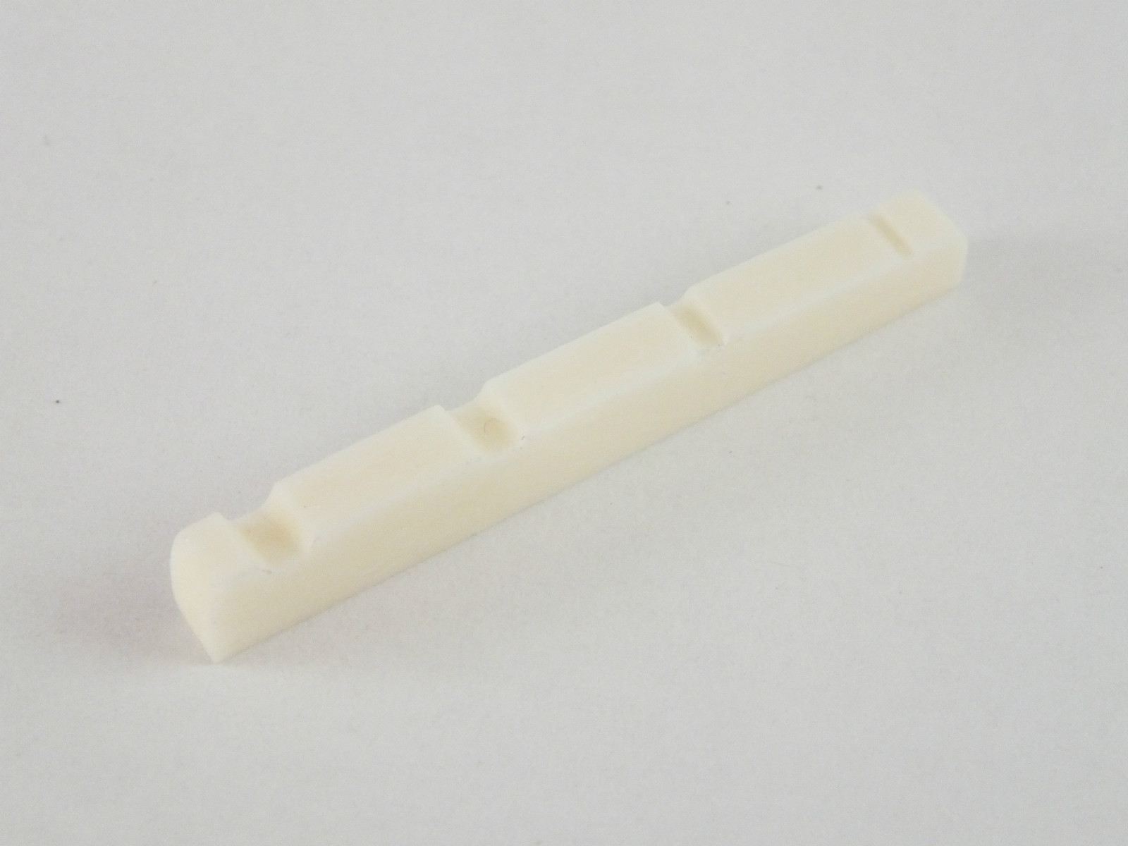 38mm Bass BONE NUT Flat Base pre-cut string slots for Jazz J style Bass guitars