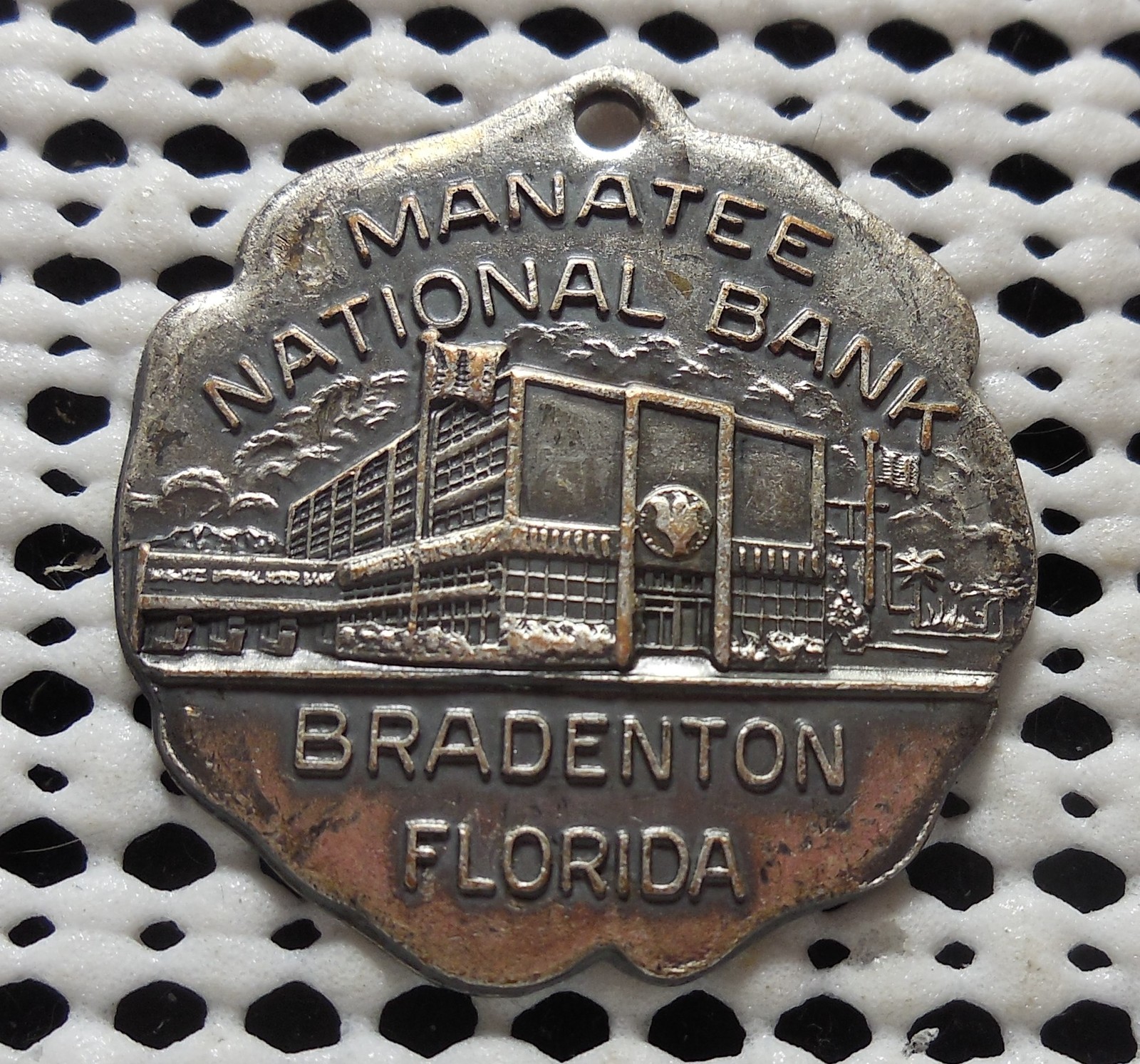 BRADENTON FLORIDA MANATEE NATIONAL BANK PICTORIAL KEY FOB