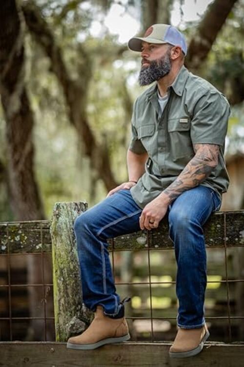 Men's Ba Boot, Rubber Ankle Hunting Boot 11 Mossy Oak Greenleaf