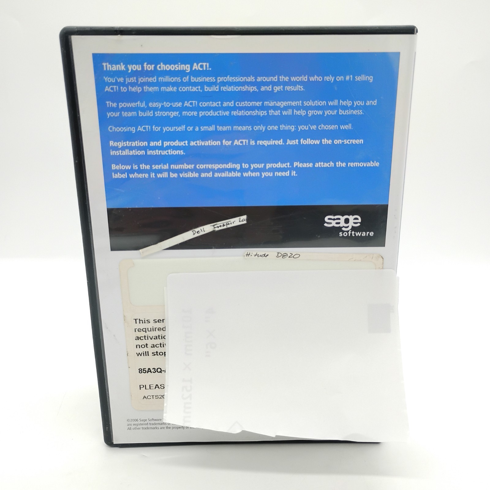 Act By Sage 2007 (9.0) Windows PC 2008 Computer Software w/ Serial Number