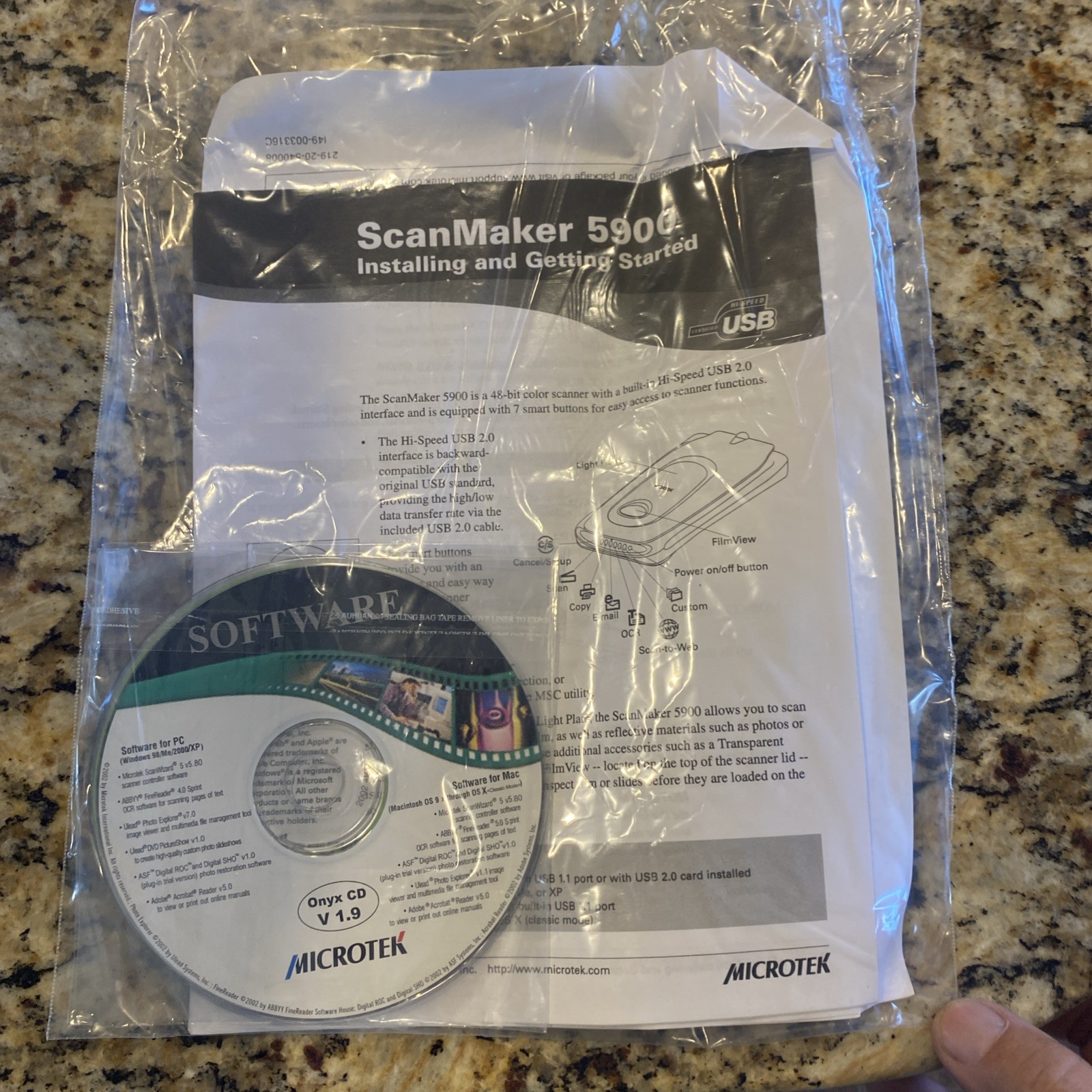 Microtek ScanMaker 5900 Instructions And Disk Included