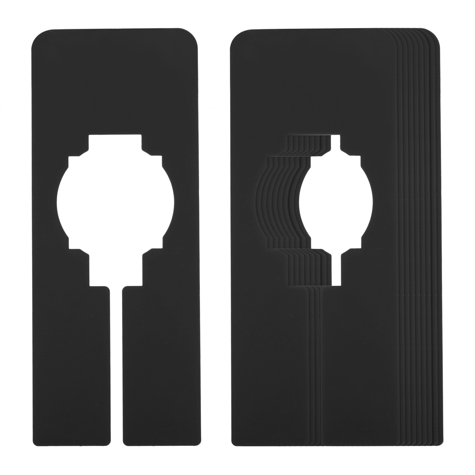 10pcs Clothes Dividers Clothing Rack Dividers Rectangle Separator Black