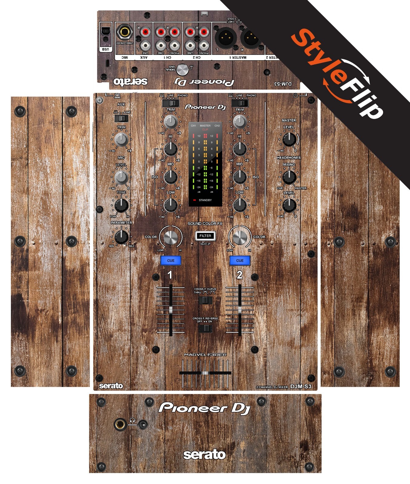 Pioneer DJM-S3 Skin | Wood Design 1 | Protective Decal | StyleFlip Skins