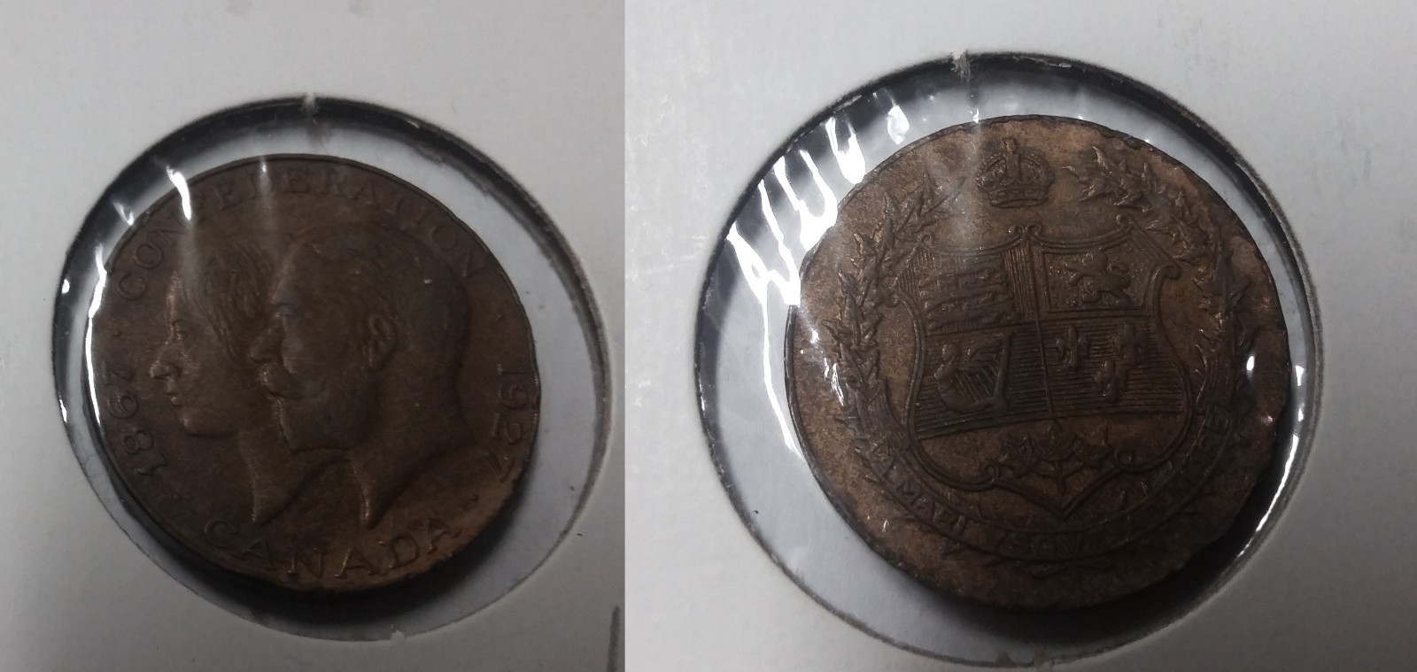 Canada 1927 50 years Confederation medal token