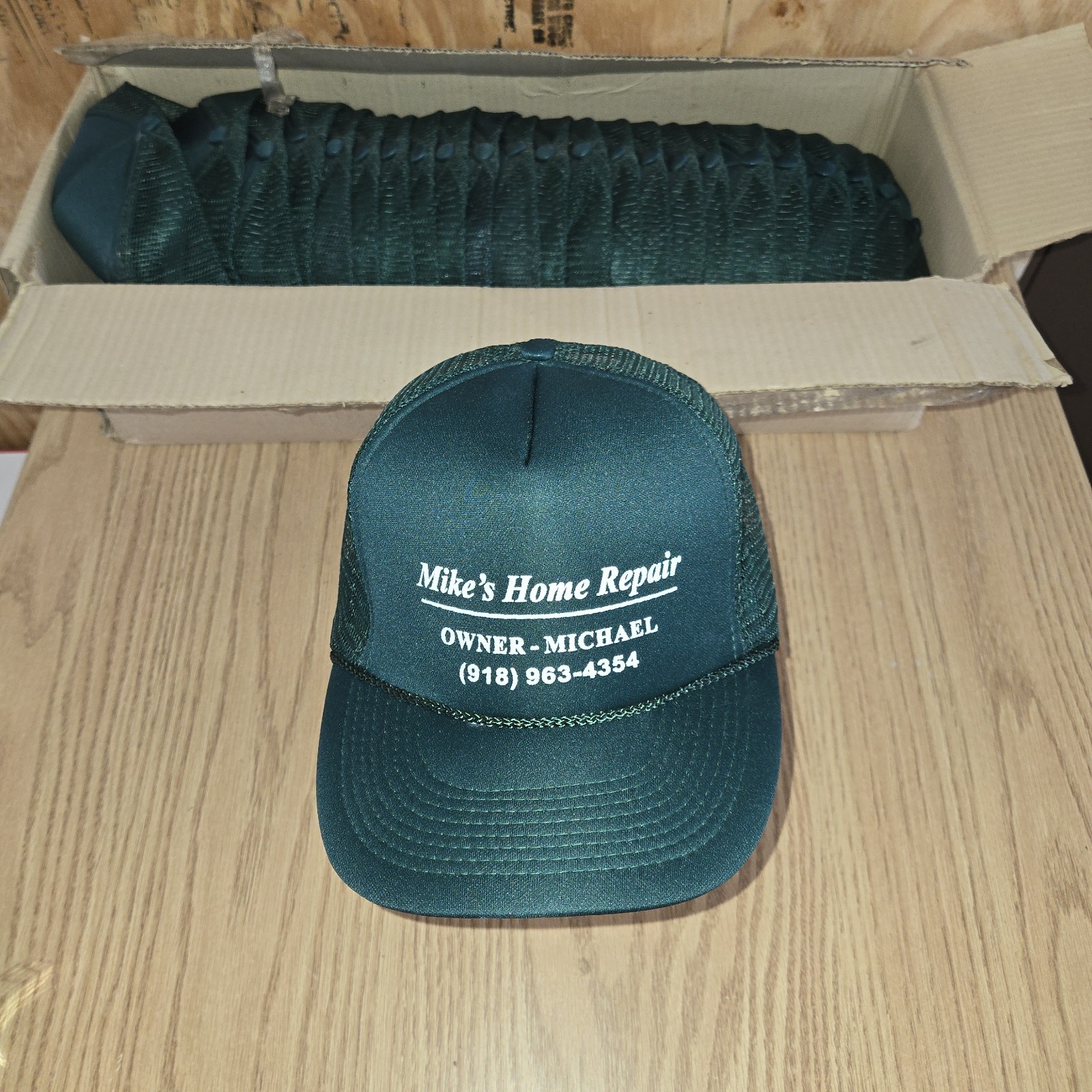 Vintage BusinesService Mesh Adj Snap Trucker Hat Printed But Could Patch Over It