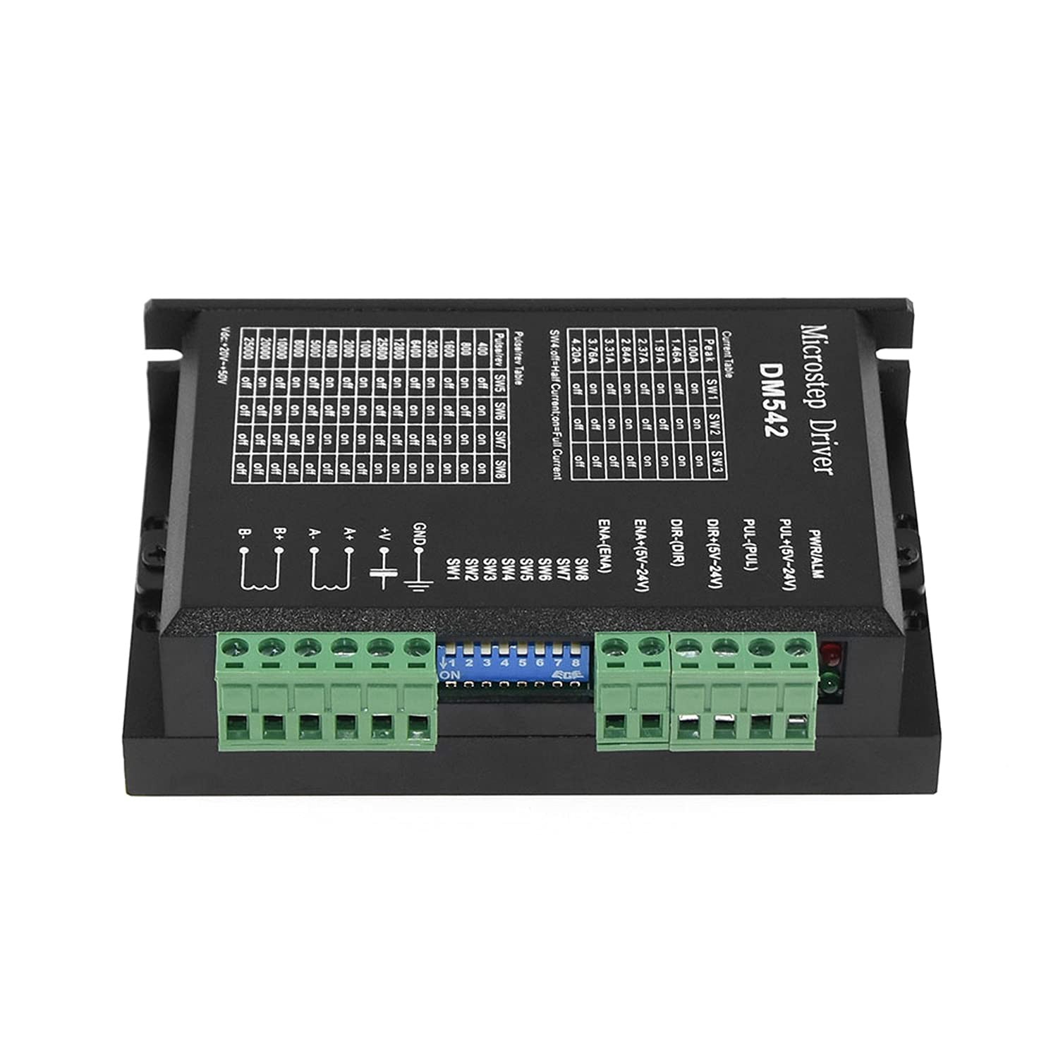 Tofelf CNC Digital Microstep Driver DM542 - 2-Phase Stepper Black