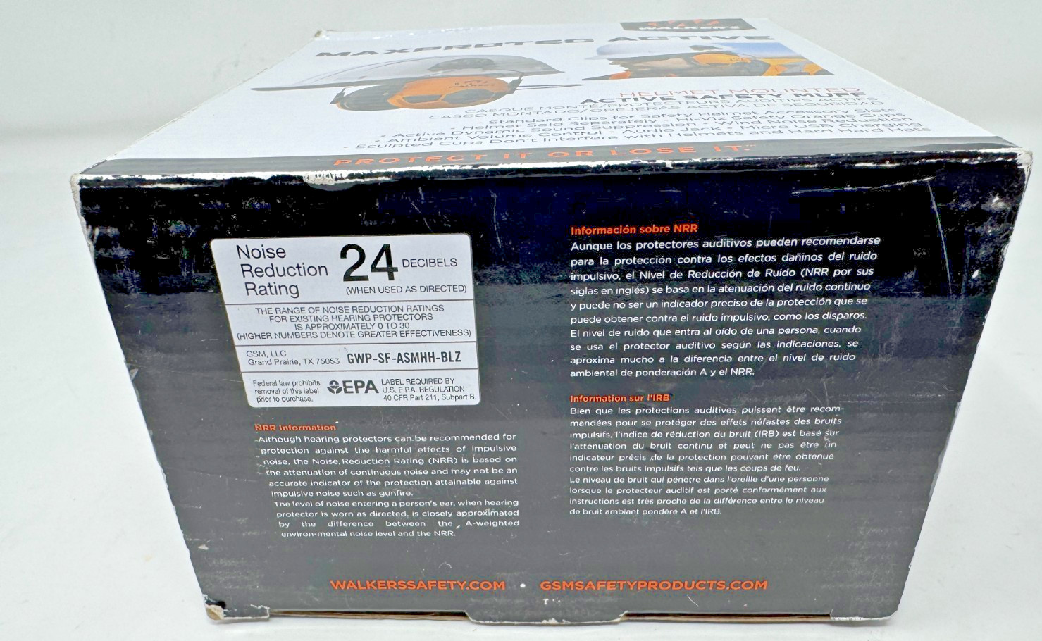 Walkers MAXPROTEC Active Safety Listening Hardhat Muff