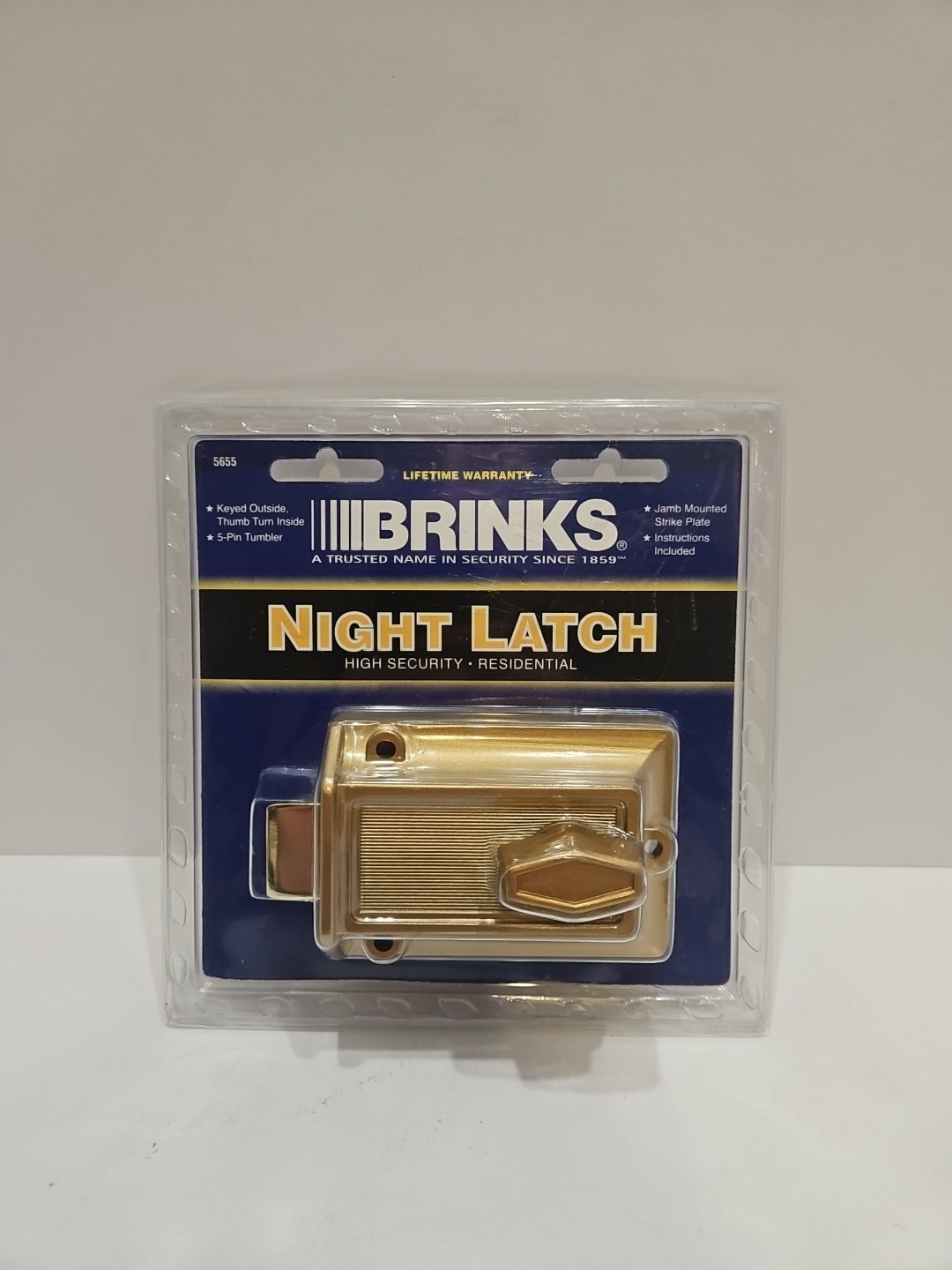 NIB Brinks 5655 Night Latch High Security 5 Pin Residential Tumbler