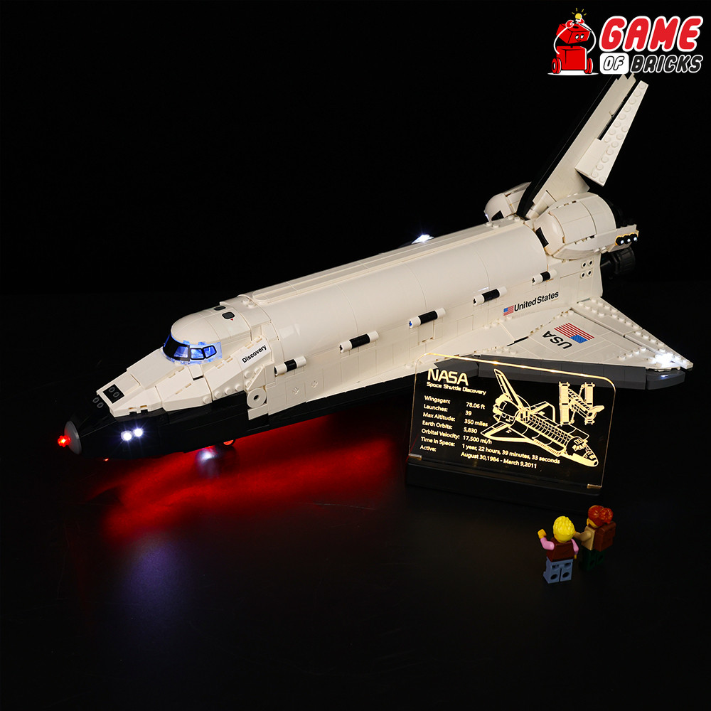 Game of Bricks LED Nameplate for LEGO® NASA Space Shuttle Discovery 10283